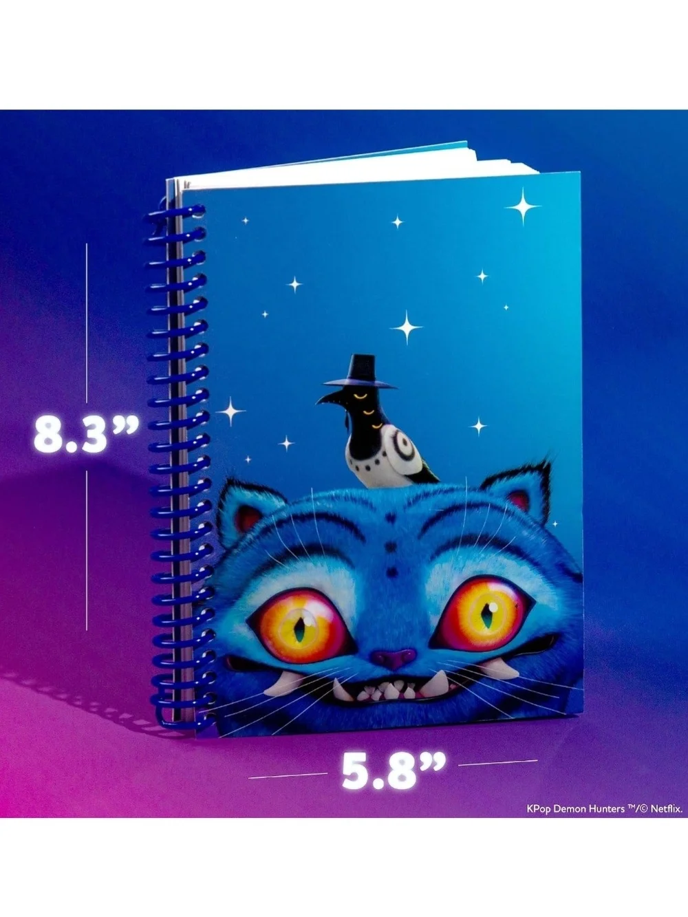 💜 K-Pop Demon Hunters Spiral Notebook- Huntrix, Saja Boys, or Derpy (Choose 1)